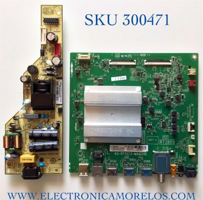 KIT DE TARJETAS PARA TV TCL MAIN 08-AS55TML-LC200AA / 40-RT51T3-MAB2HG / 08-RT51T12-MA200AA / 08-RT51T12-MA300AA / FUENTE 08-L12CLA2-PW200AA / 40-L12CH4-PWD1CG / PANEL LVU550NDEL AS9W00 / MODELO 55S434